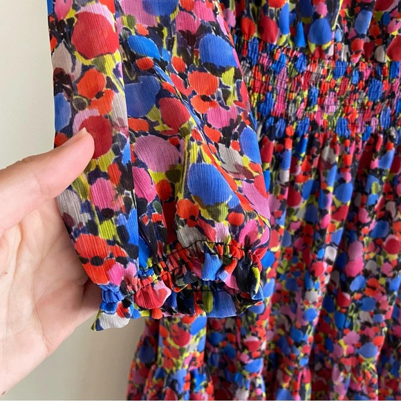 J Crew Cinched-waist dress in watercolor floral print - Picture 6 of 11